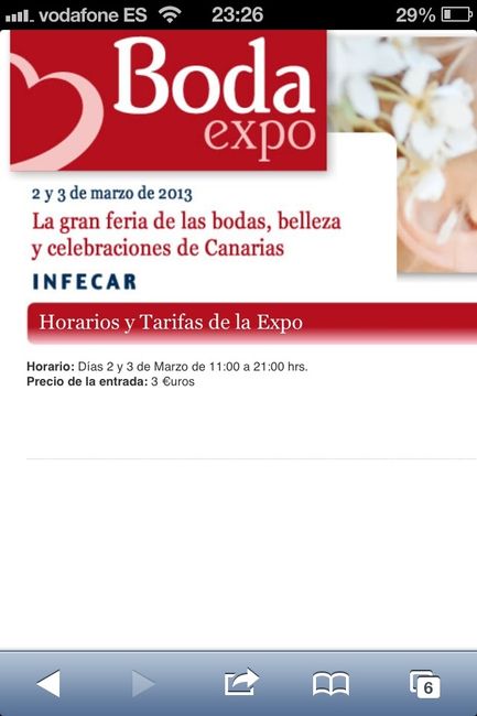 Expo boda , horario y precio 