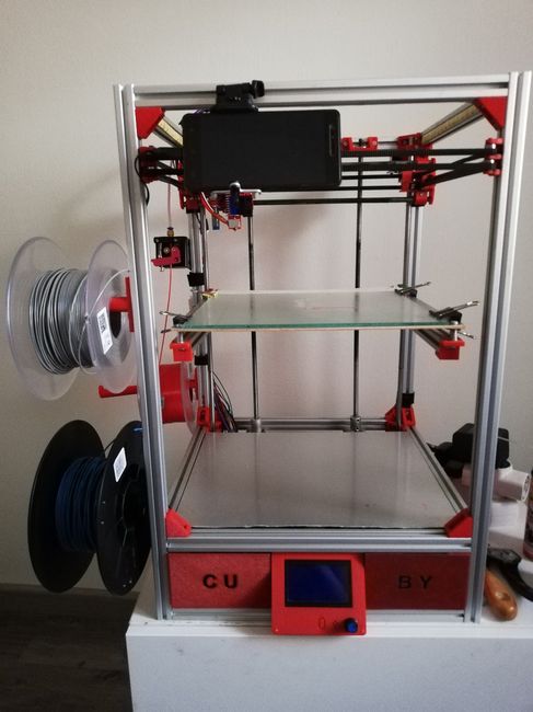 Aquí una foto de la impresora 3D