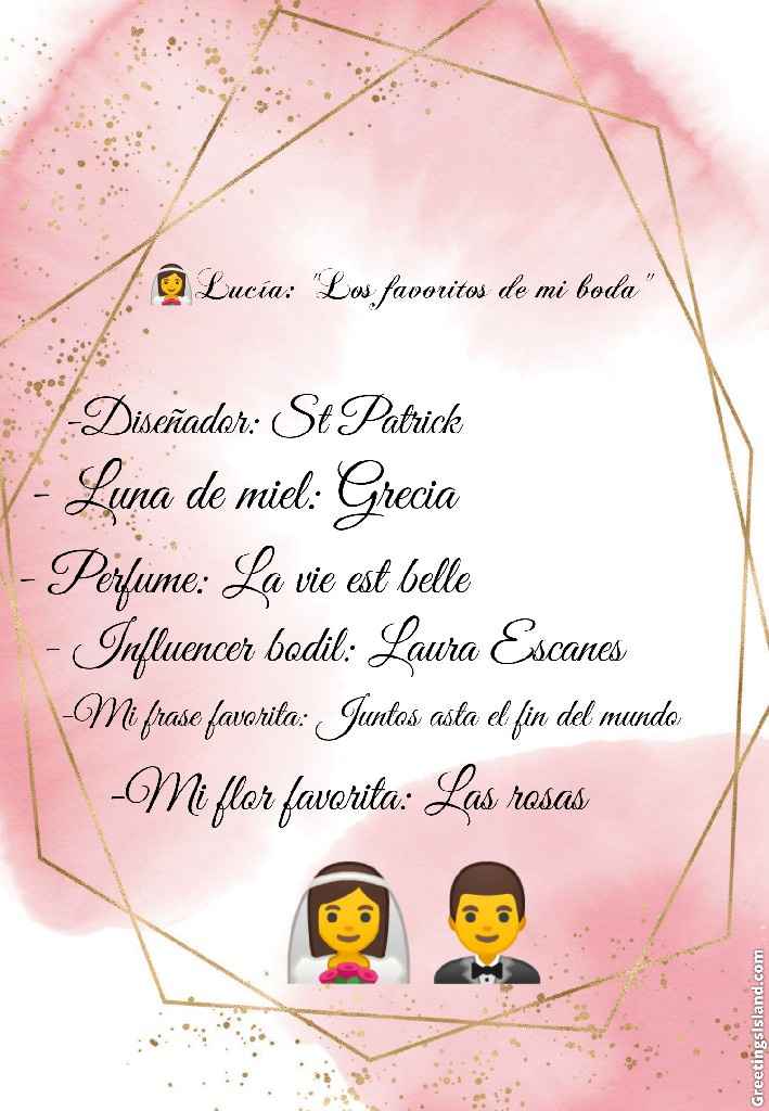 ÚLTIMO PASO: Dime tus favoritos de boda y recibe tus paipáis - 1