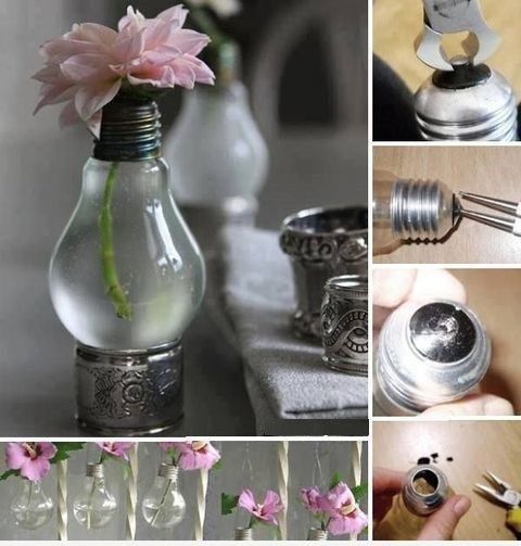 Bombillas y flores