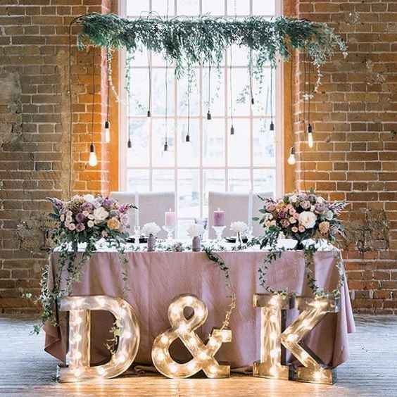 Un toque chic para la mesa de los novios o para la de las chuches