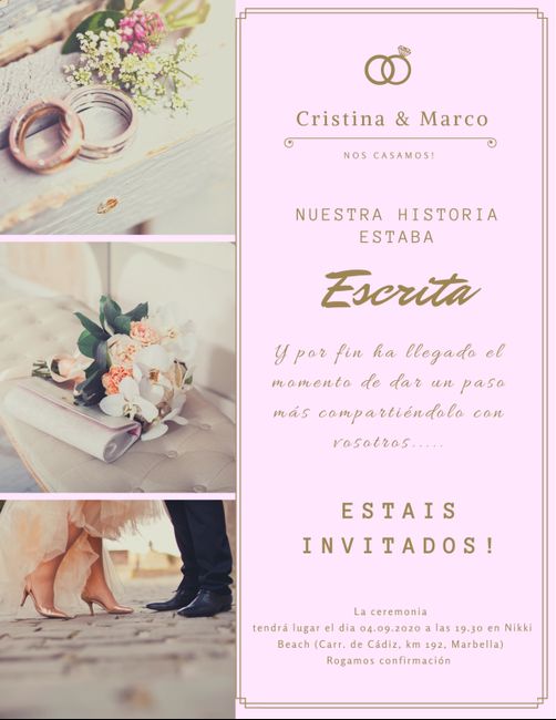 Ideas para tus invitaciones de boda, ¡vota tu favorita! 👇 1