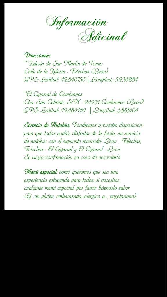 Tarjeta acompaÑamiento de invitacion de boda para invitados de otra ciudad - 1