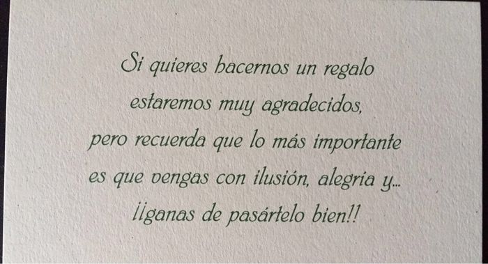 Número de cuenta en la invitación... - 1