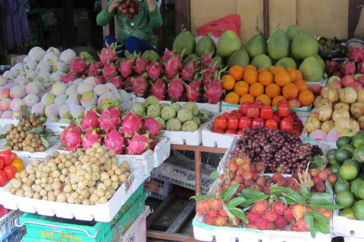 Mercado de frutas y verduras...