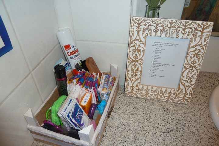 Cestas baño con caja fruta