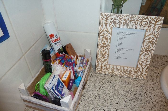 Cestas baño con caja fruta