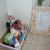 Cestas baño con caja fruta