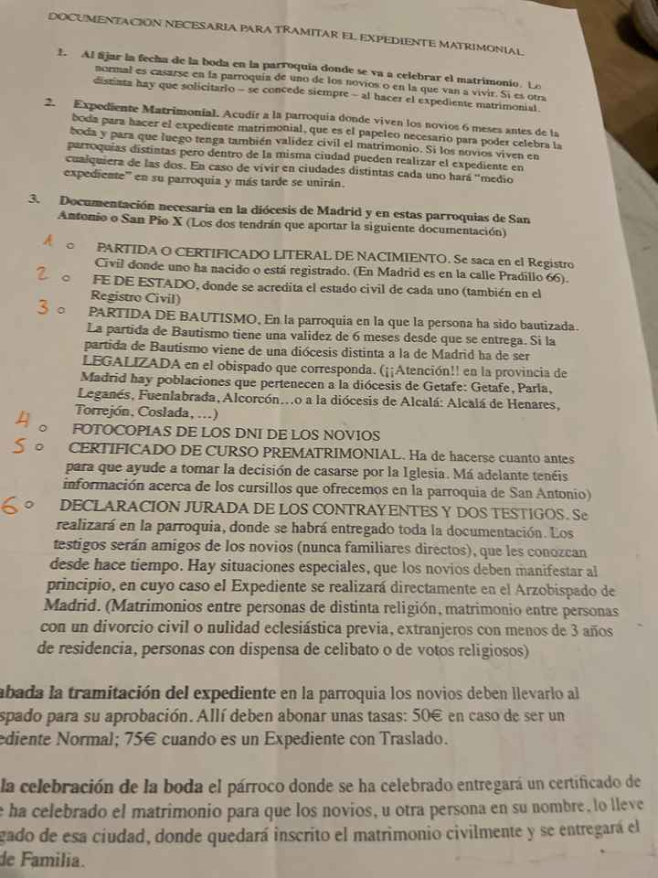 Documentacion para bodas religiosas - 1