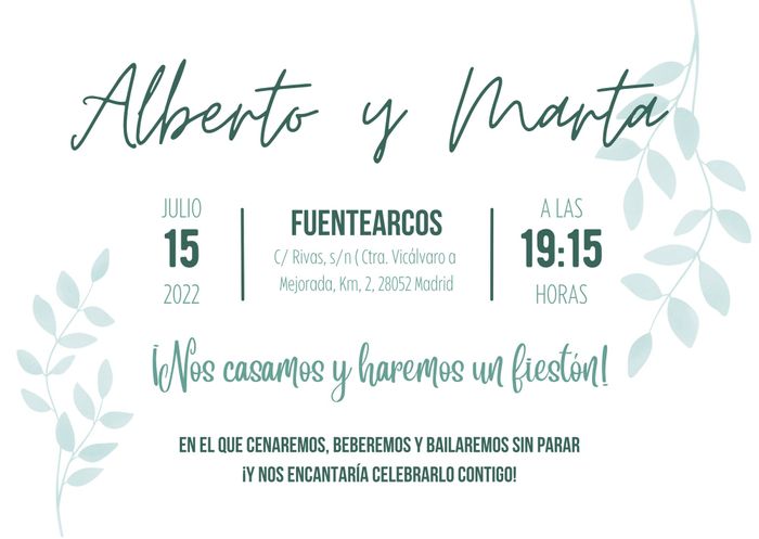 ¡Ya tenemos las invitaciones! 1