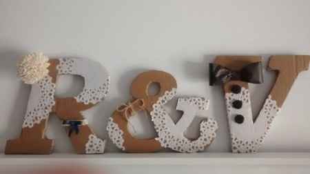 Letras en relieve