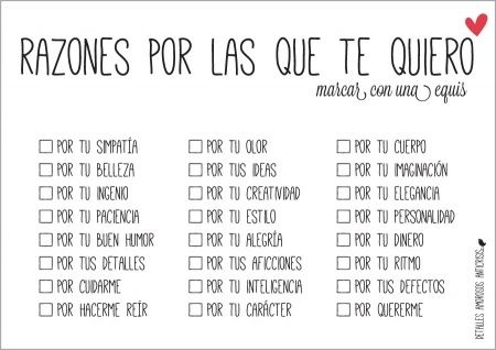 razones de por que te quiero.