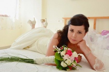 en la cama de novia