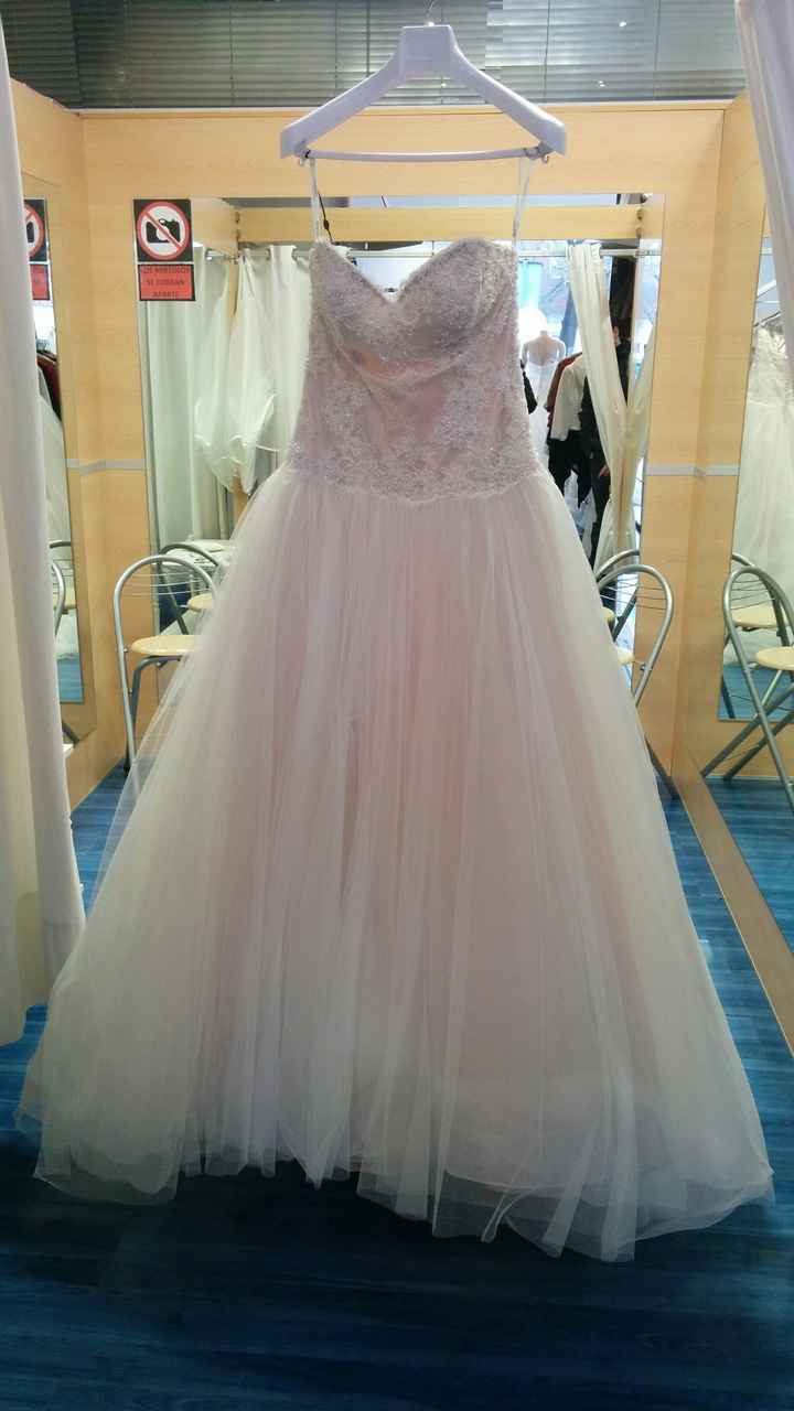 Mi vestido de novia rosa pastel