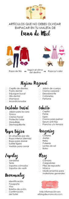 Que llevar a la luna de miel - 1
