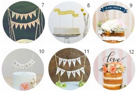 Adornos de tartas de boda