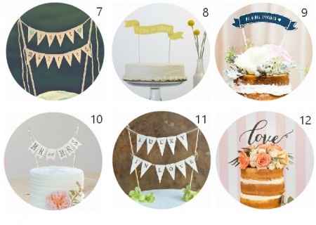 Adornos de tartas de boda