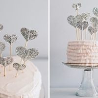 Cake topper hearts