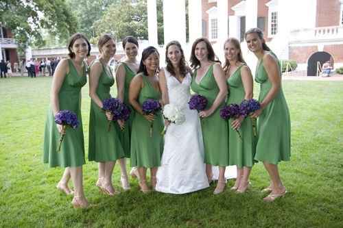 Novias con damas de honor ?vestido verdes - 4