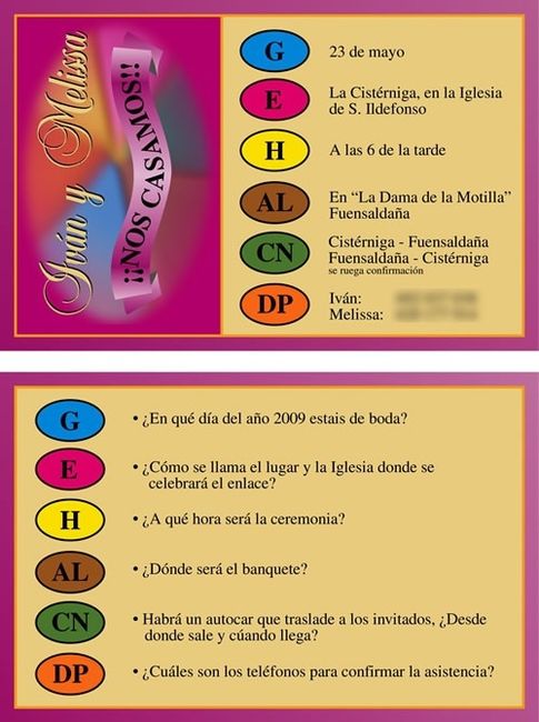 Invitaciones originales