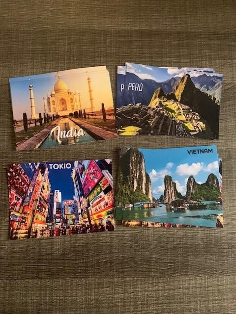 Postales para poner en la mesa de firma y como tarjeta de agradecimiento en cada mesa. Hay mas de 30