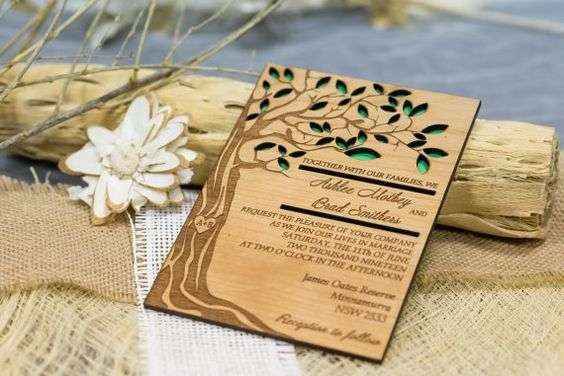 Invitaciones madera - 2