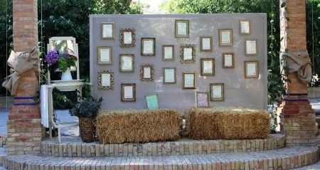 Pared con marcos de foto