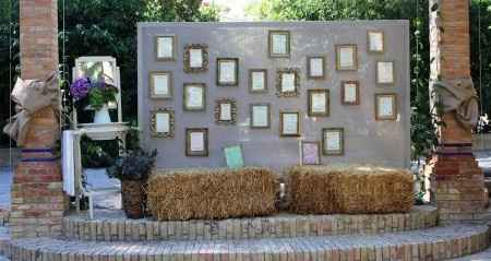 Pared con marcos de foto