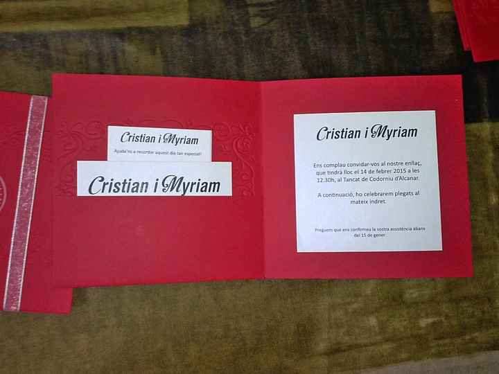 Interior de la invitación