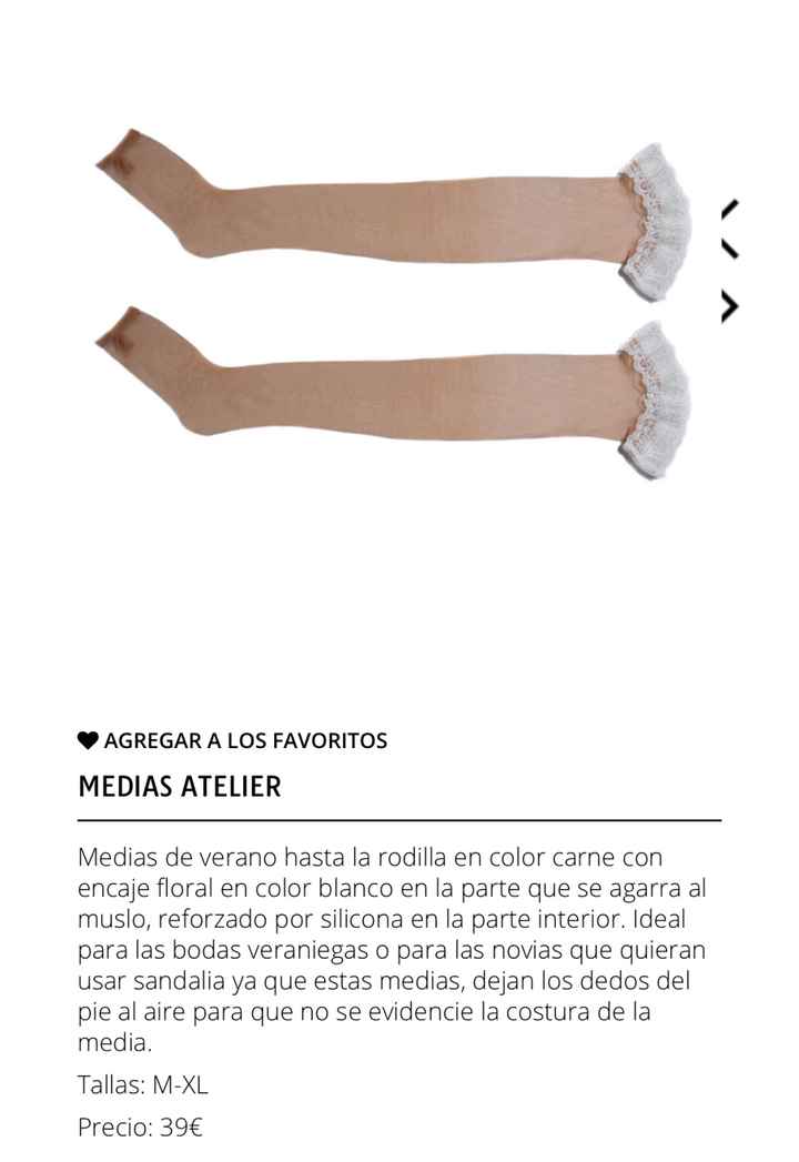 Medias con blonda blanca - 1