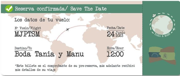 save the Date! ¡enviado! 1