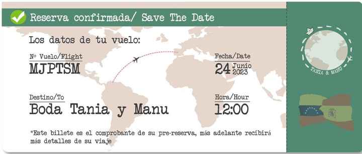 save the Date! ¡enviado! - 1