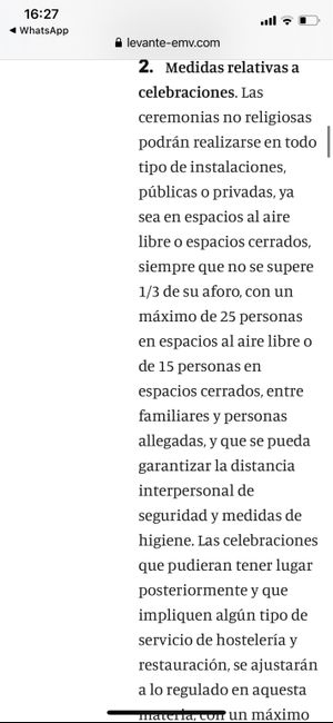 Nueva normativa comunidad valenciana- Bodas 1