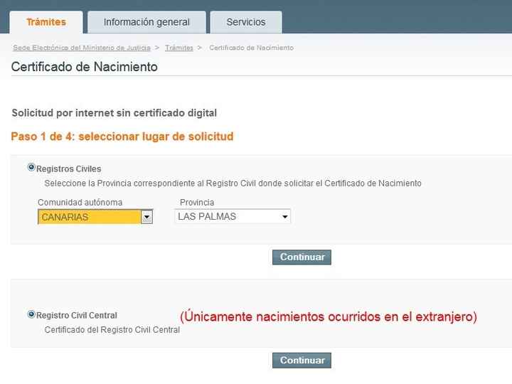 selección comunidad y provincia