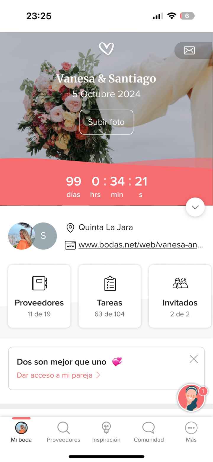 Ya hemos bajado de dos dígitos a tres!!!💒👰🏻‍♀️🤵🏻💖 - 1