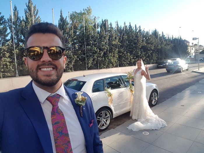 Con mi chófer (mi primo)