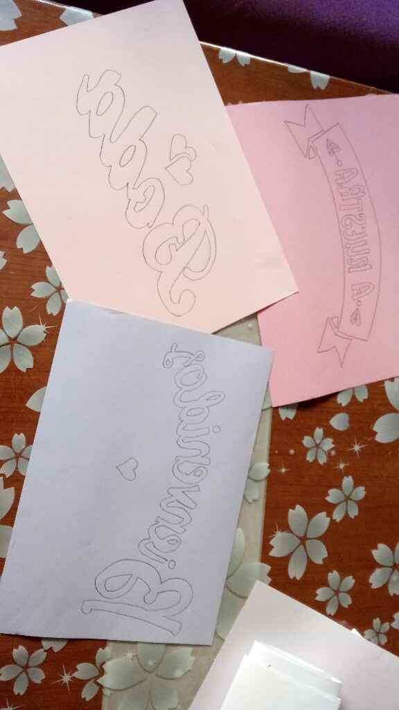 Mi cartel" bienvenidos a mi boda" hecho por mí - 2