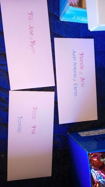 Nombre en sobre de las invitaciones - 1