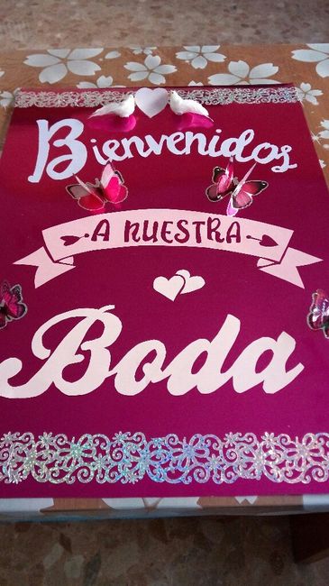 Cartel bienvenida a la boda - 1
