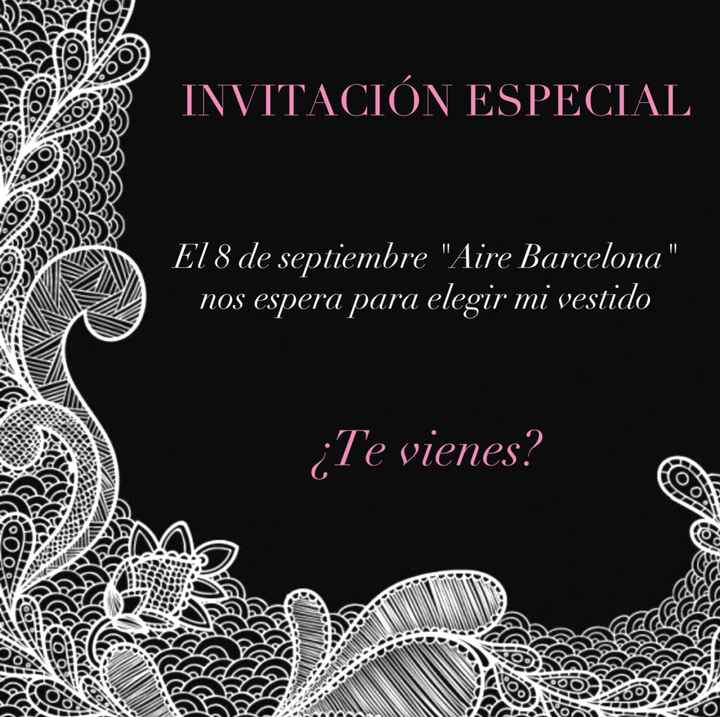 Invitación a elegir el traje de novia - 1