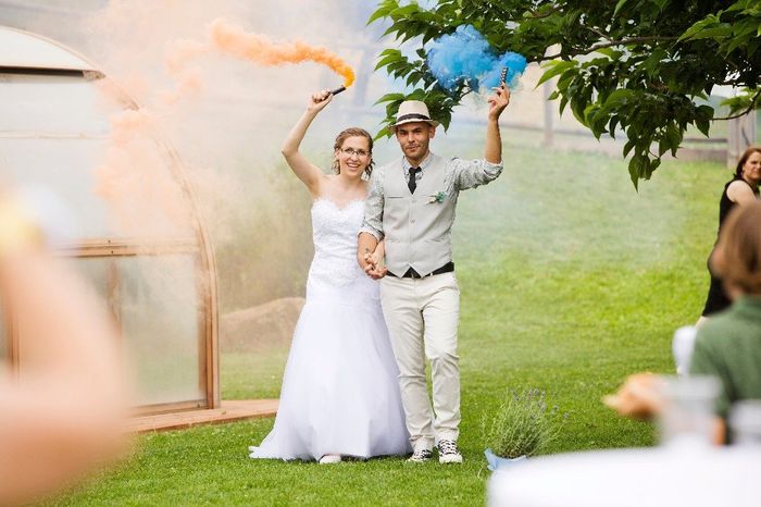 Humo de colores en mi boda!! 3