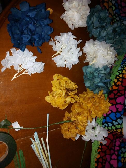  Preparando ramo flores preservadas! - 2