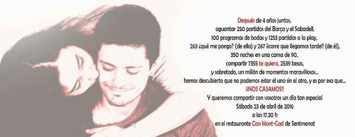 Nuestras invitaciones de boda! - 1
