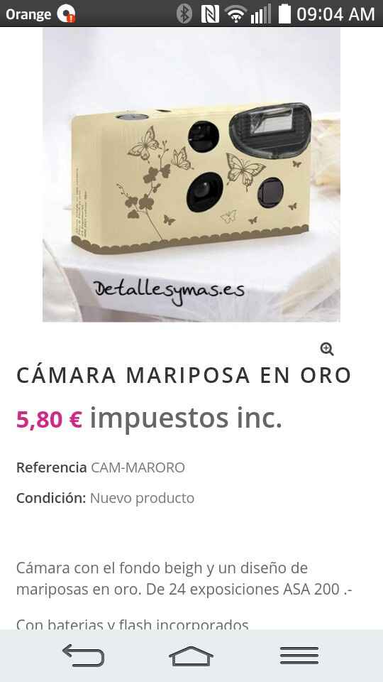 Camaras deshechables - 1