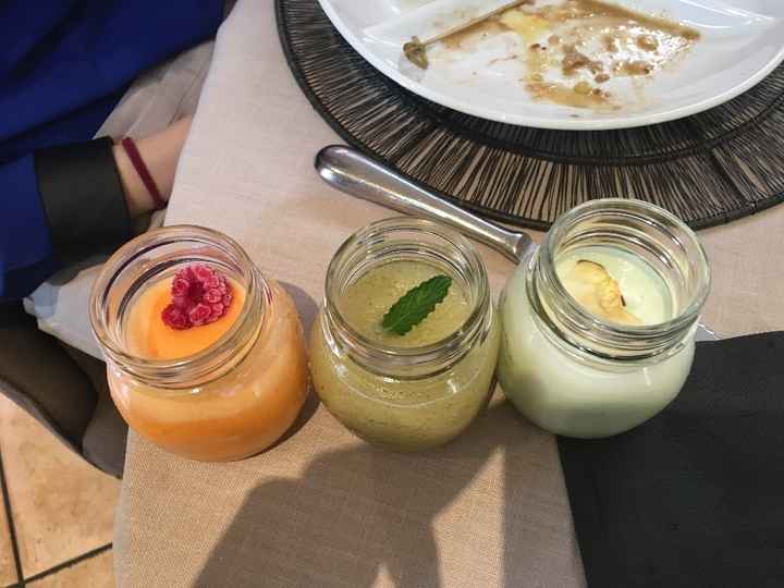 Sorbetes: mandarina, mojito y manzana verde