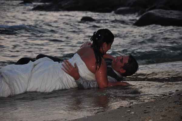 foto en la playa