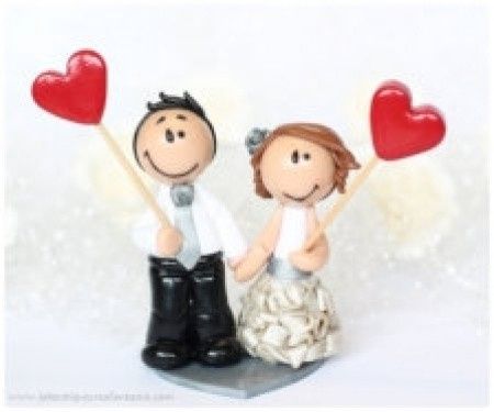 Figura novios corazón