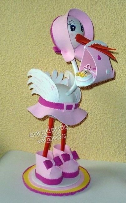 Cigüeña de goma eva