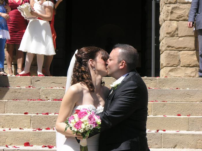 beso de los novios