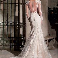 Vestido de novia hermoso encaje y transparencia